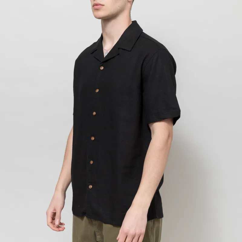Anerkjendt Akleo Cot/Linen/Vis Shirt Caviar-1