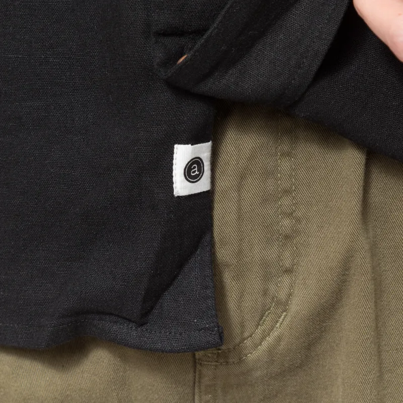 Anerkjendt Akleo Cot/Linen/Vis Shirt Caviar-6