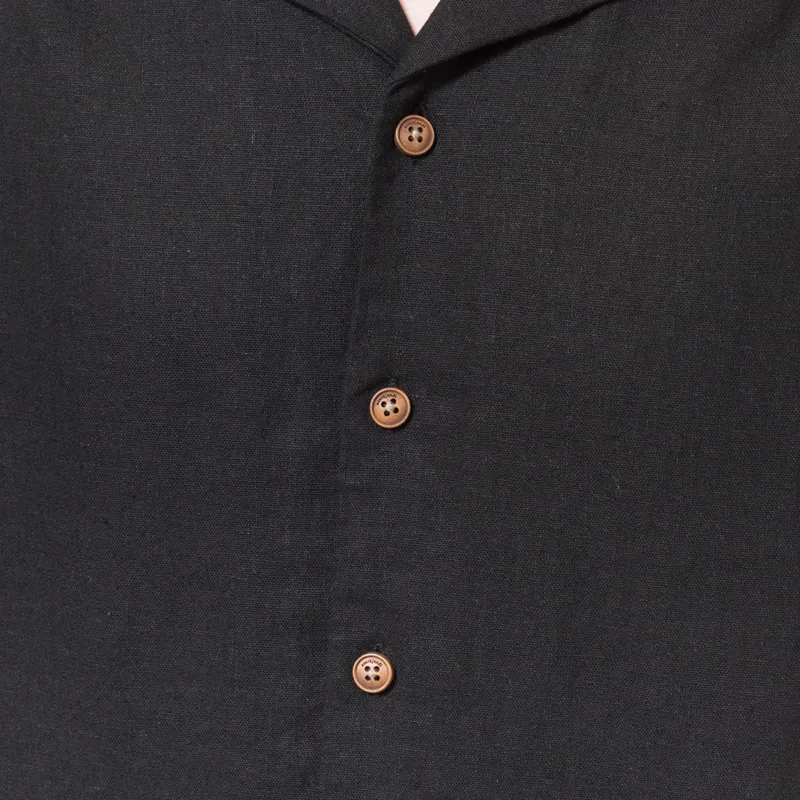 Anerkjendt Akleo Cot/Linen/Vis Shirt Caviar-5