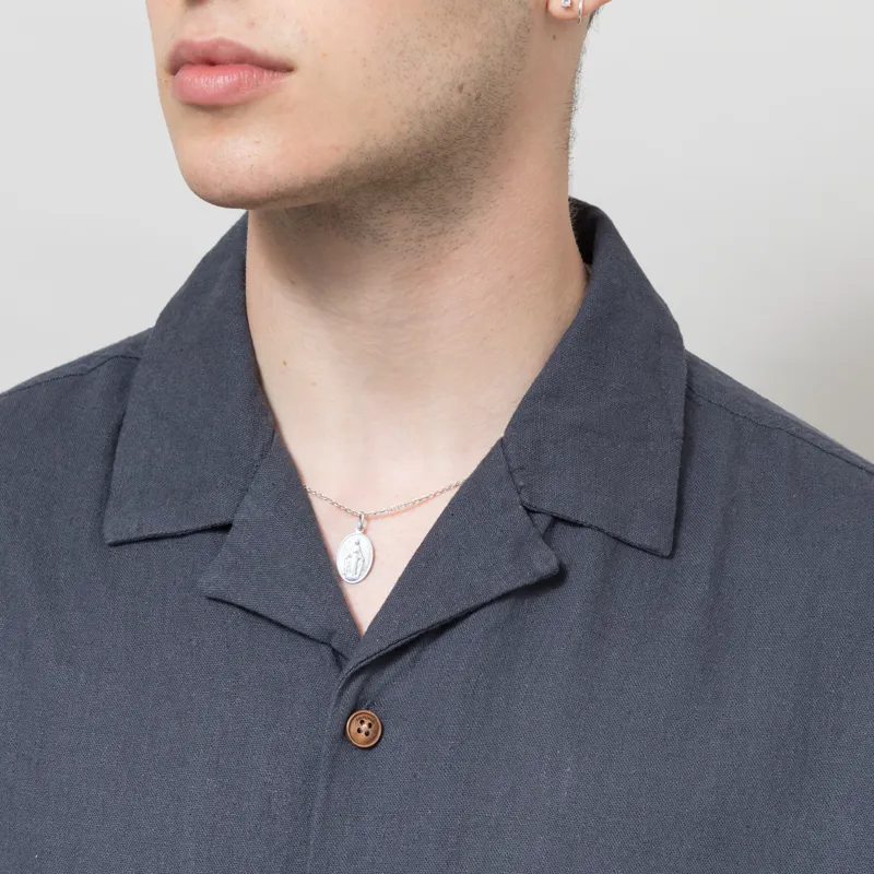 Anerkjendt Akleo Cot/Linen/Vis Shirt Blue Indigo-3