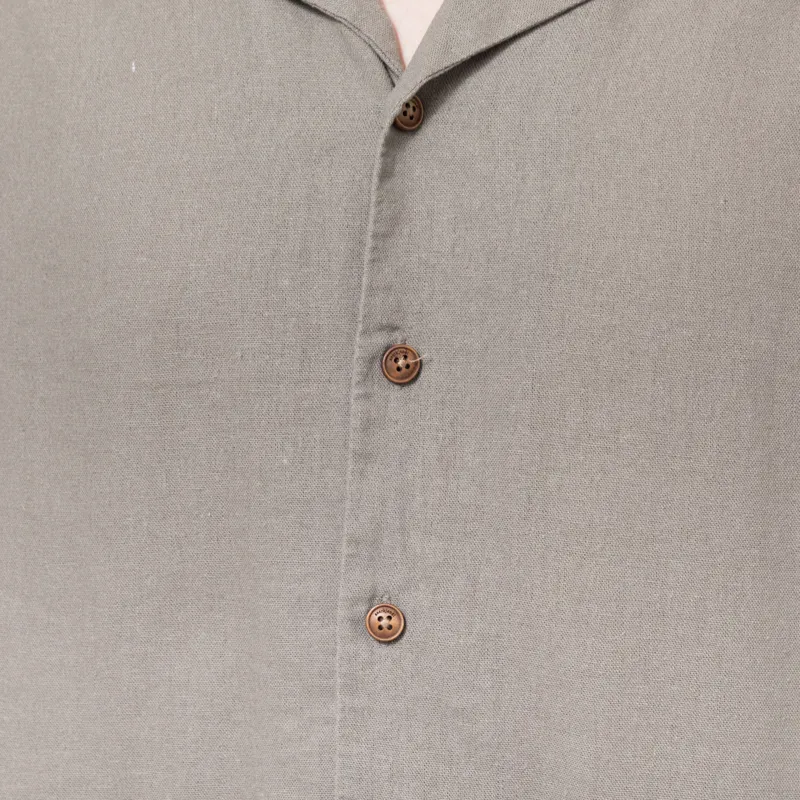 Anerkjendt Akleo Cot/Linen/Vis Shirt Grey Flannel-4