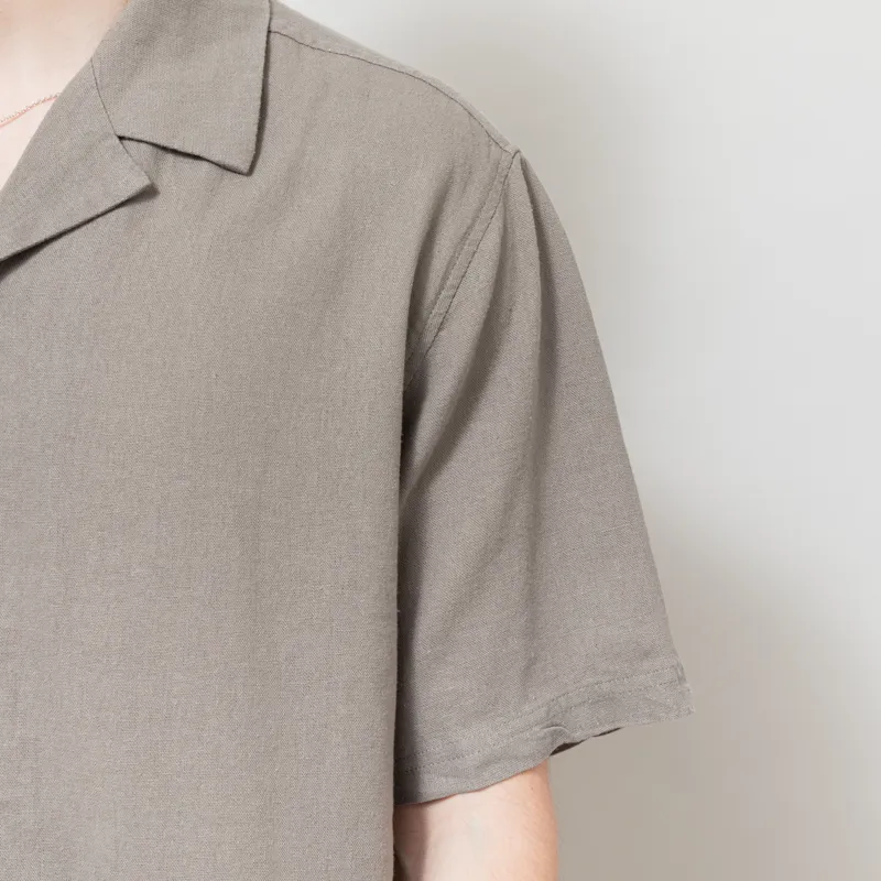 Anerkjendt Akleo Cot/Linen/Vis Shirt Grey Flannel-5