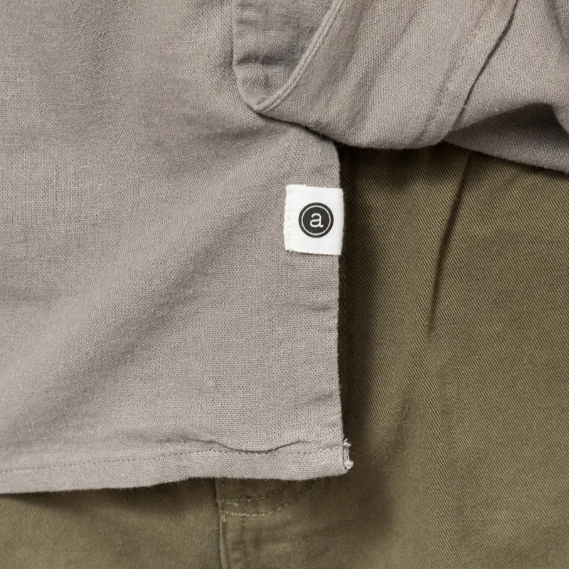 Anerkjendt Akleo Cot/Linen/Vis Shirt Grey Flannel-6