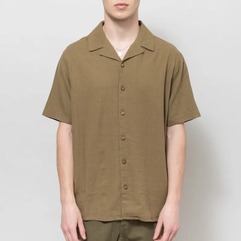 Anerkjendt Akleo Cot/Linen/Vis Shirt Teak