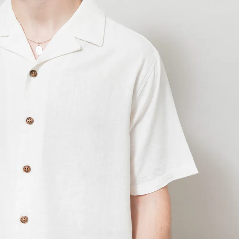 Anerkjendt Akleo Cot/Linen/Vis Shirt Tofu-4