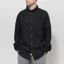 Anerkjendt Akleo Cot/Linen/Vis Long Sleeve Shirt Caviar