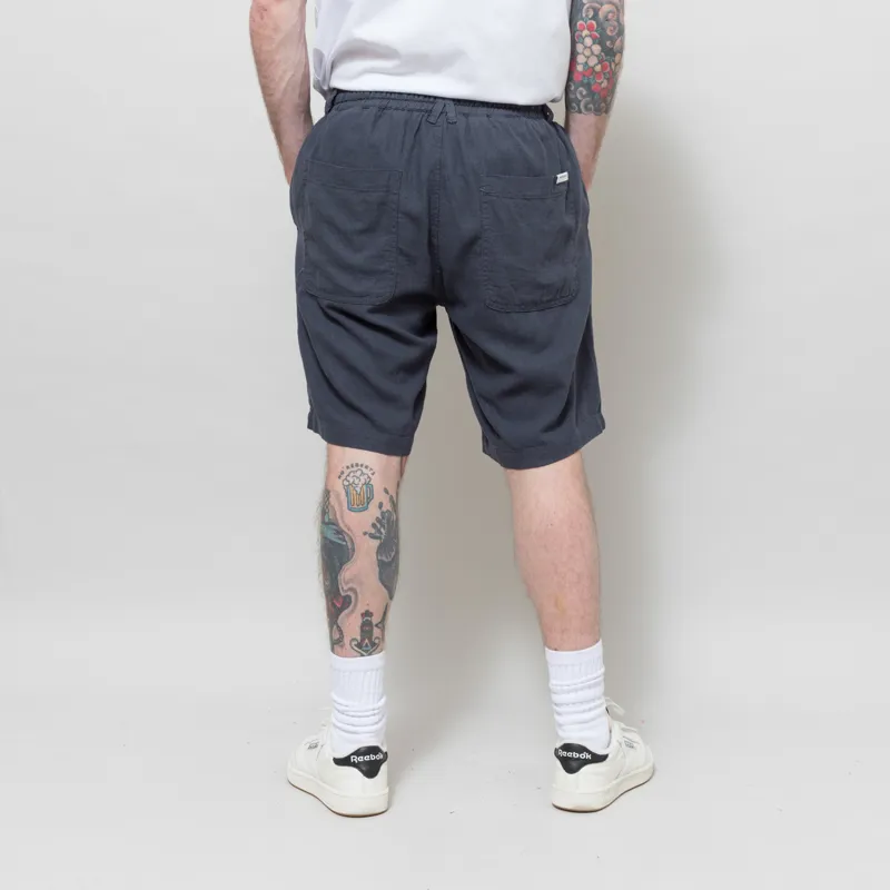 Anerkjendt Akjames Cot/Linen/Vis ELA Shorts Blue Indigo-2