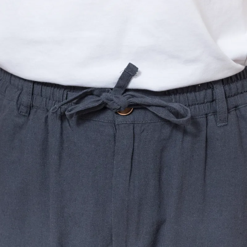 Anerkjendt Akjames Cot/Linen/Vis ELA Shorts Blue Indigo-3