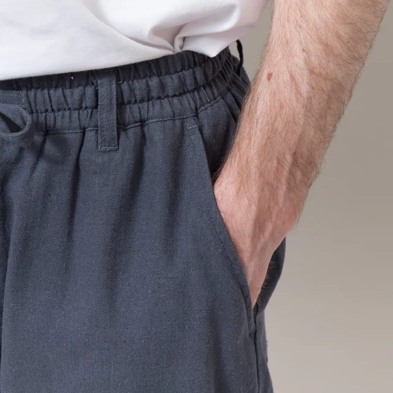 Anerkjendt Akjames Cot/Linen/Vis ELA Shorts Blue Indigo-4