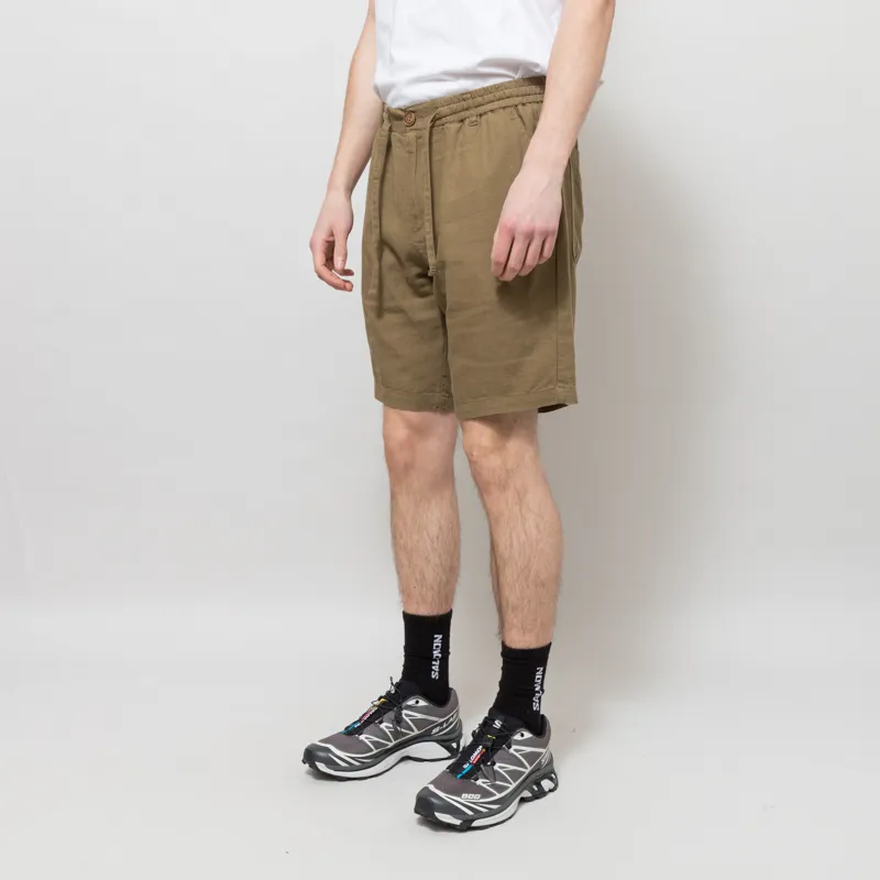 Anerkjendt Akjames Cot/Linen/Vis ELA Shorts Teak-1