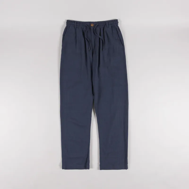 Anerkjendt Akjan Cot/Linen/Vis ELA Pants Blue Indigo