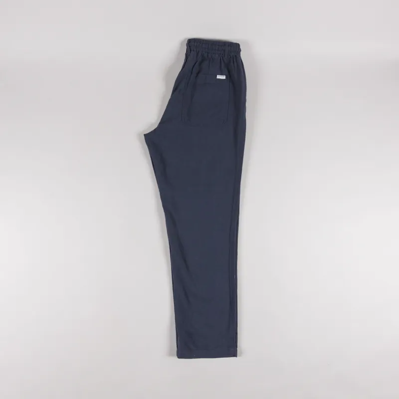 Anerkjendt Akjan Cot/Linen/Vis ELA Pants Blue Indigo-2