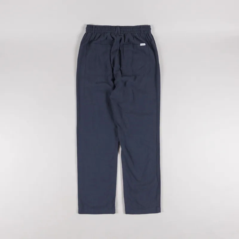 Anerkjendt Akjan Cot/Linen/Vis ELA Pants Blue Indigo-1