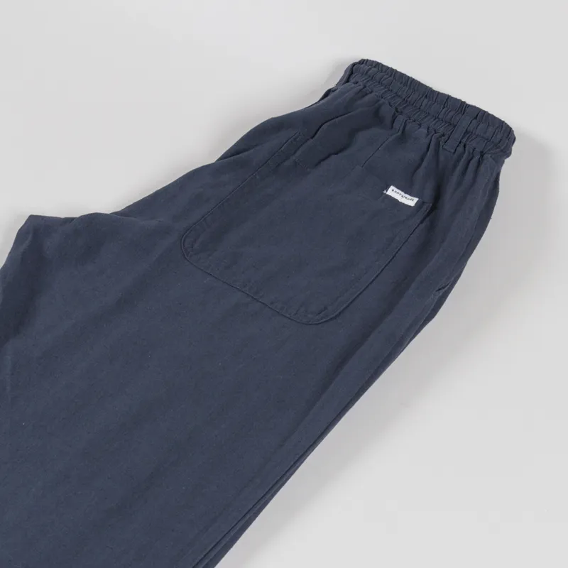 Anerkjendt Akjan Cot/Linen/Vis ELA Pants Blue Indigo-5