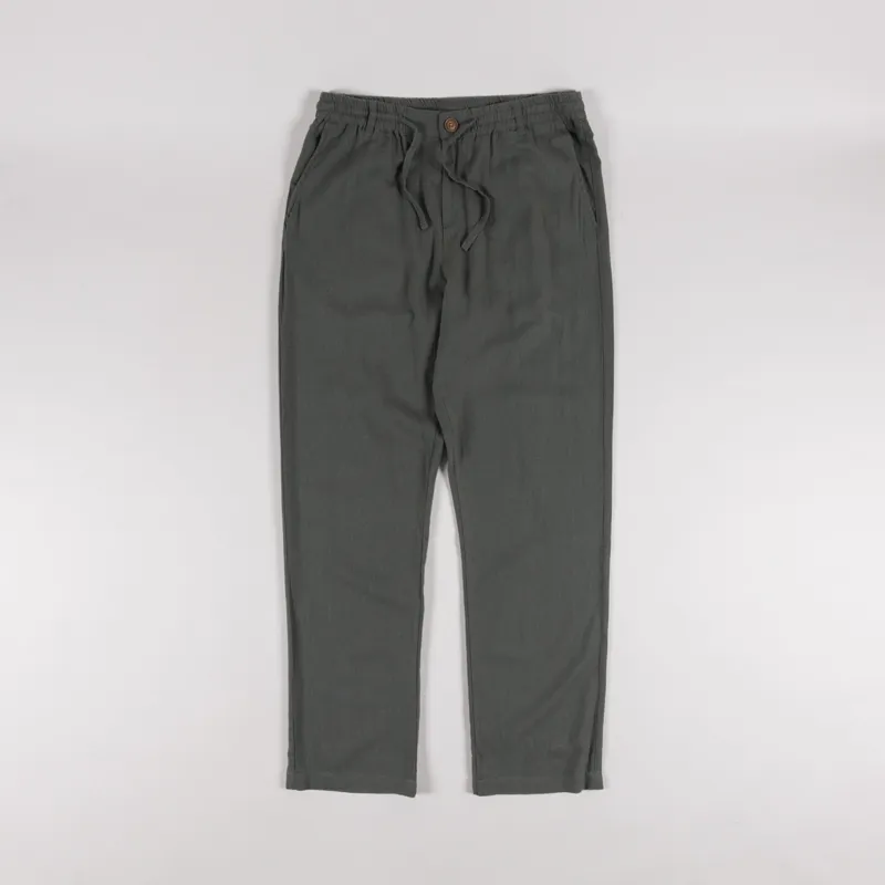 Anerkjendt Akjan Cot/Linen/Vis ELA Pants Forest Night