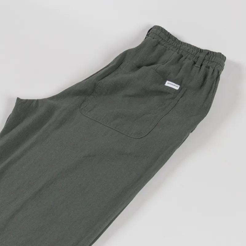 Anerkjendt Akjan Cot/Linen/Vis ELA Pants Forest Night-5