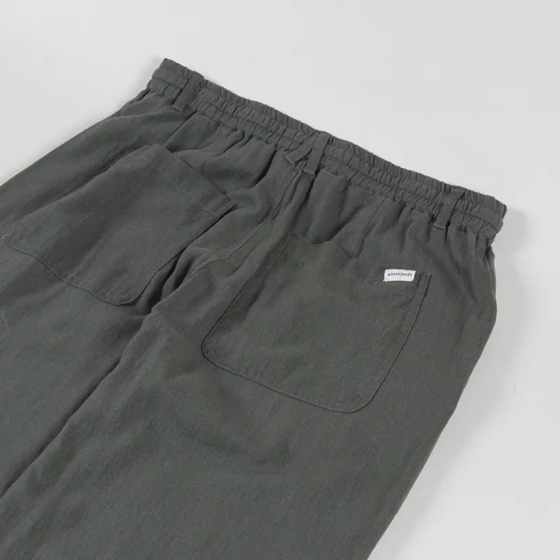 Anerkjendt Akjan Cot/Linen/Vis ELA Pants Forest Night-4