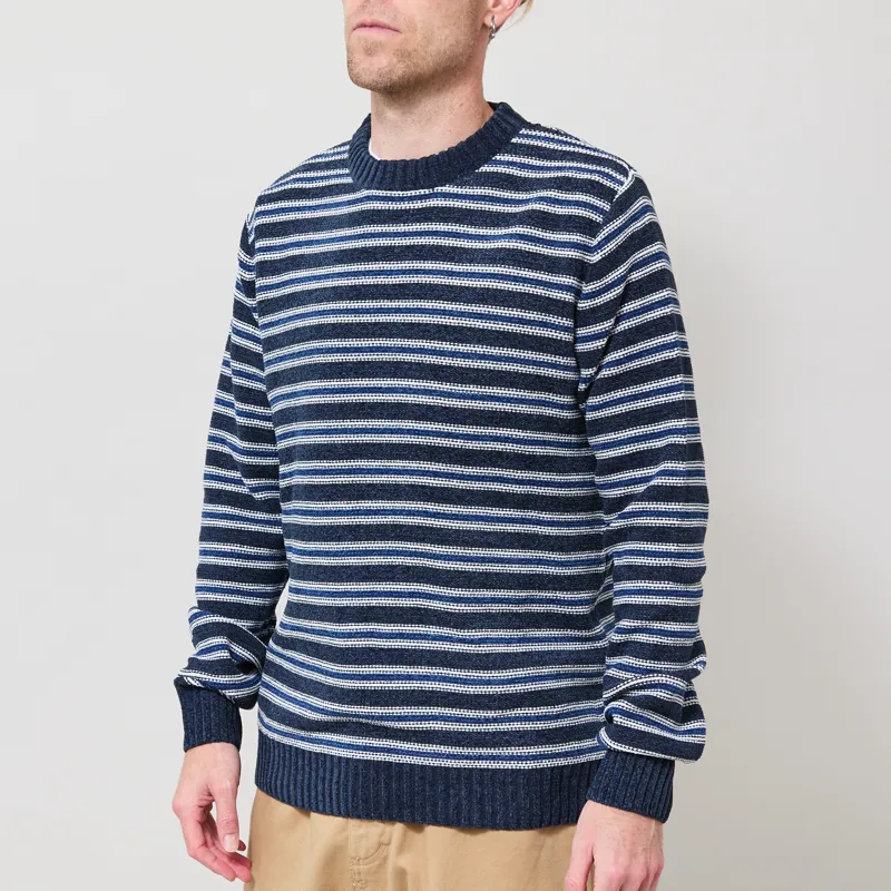 Anerkjendt Aksune Chenille Stripe Knit Sky Captain-1