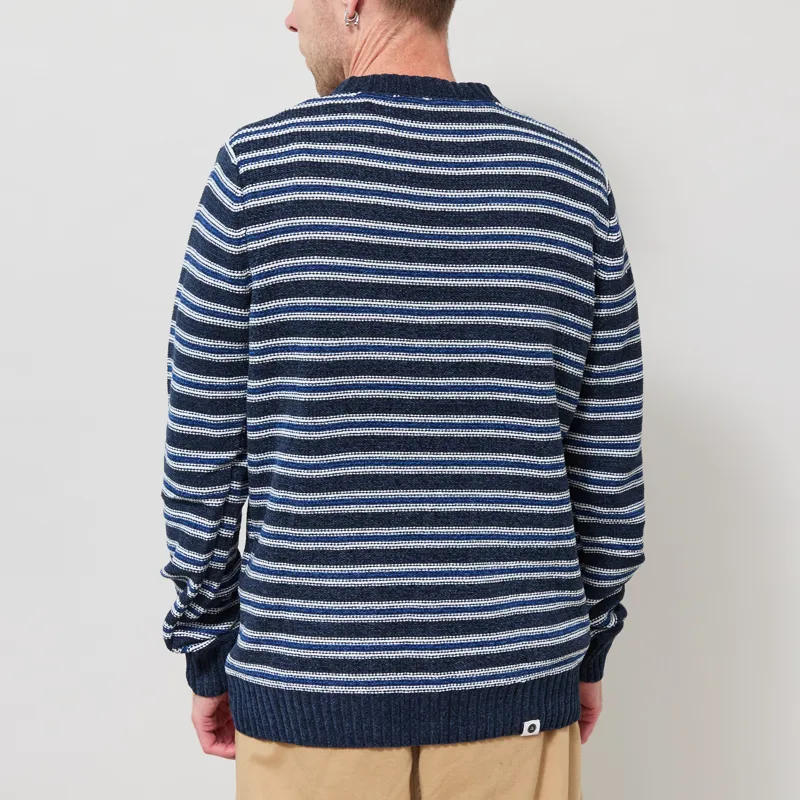 Anerkjendt Aksune Chenille Stripe Knit Sky Captain-2