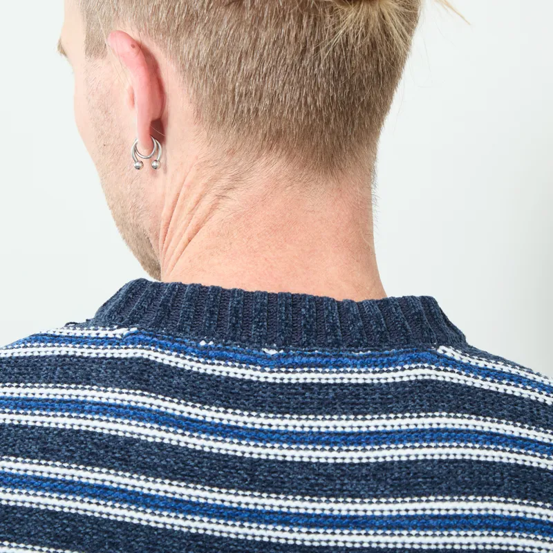 Anerkjendt Aksune Chenille Stripe Knit Sky Captain-4