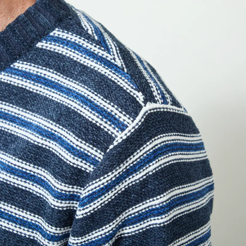 Anerkjendt Aksune Chenille Stripe Knit Sky Captain-5