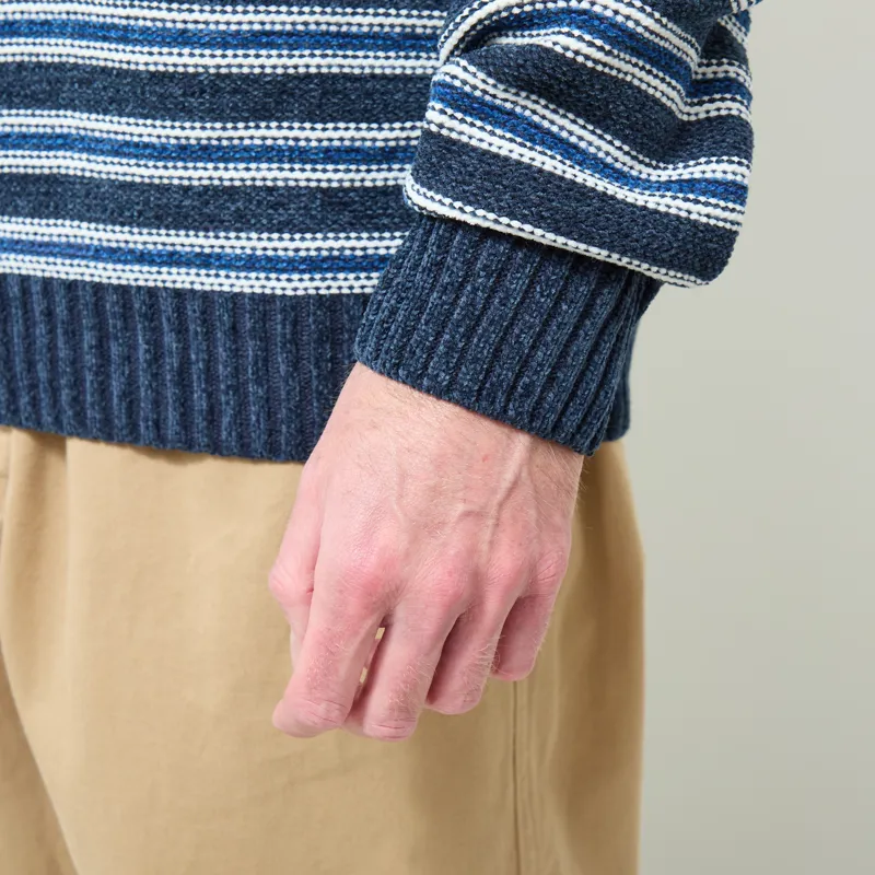 Anerkjendt Aksune Chenille Stripe Knit Sky Captain-6
