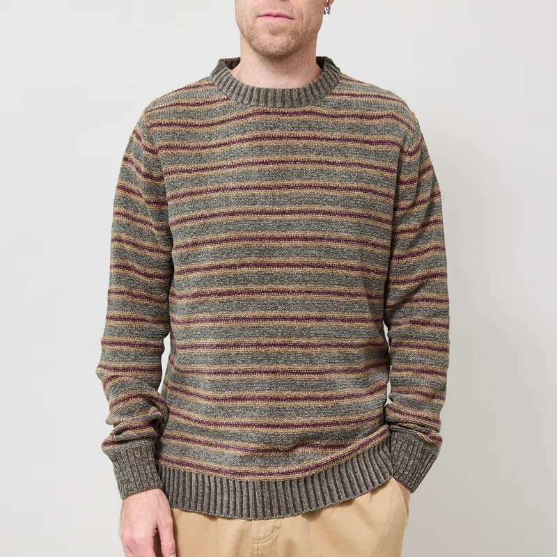Anerkjendt Aksune Chenille Stripe Knit Forest Night