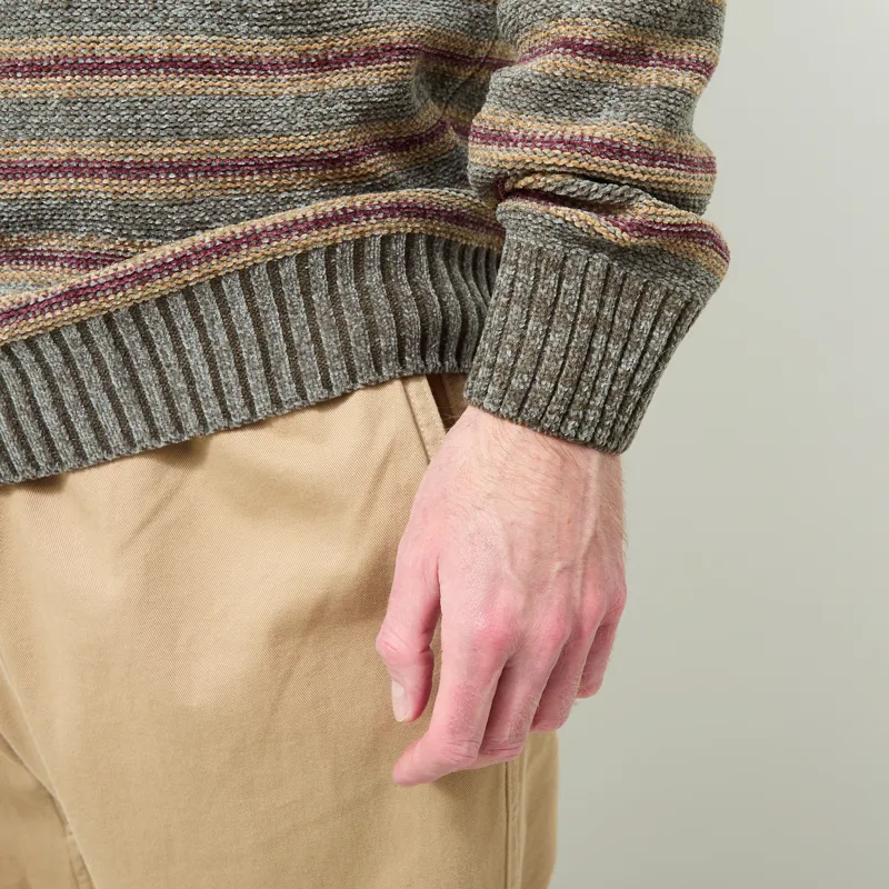 Anerkjendt Aksune Chenille Stripe Knit Forest Night-6