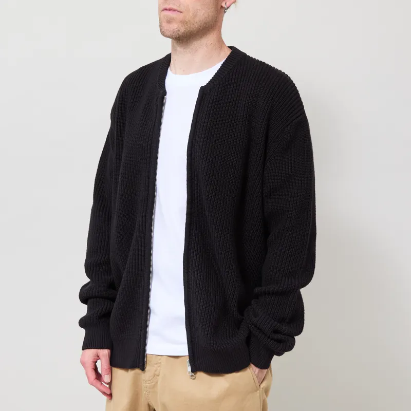 Anerkjendt Aksinus Bomber Knit Cardigan Caviar