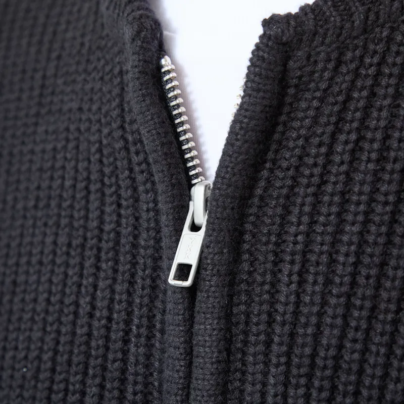 Anerkjendt Aksinus Bomber Knit Cardigan Caviar-5