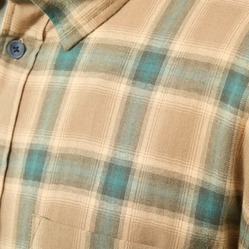 Anerkjendt Akotto Flannel Check Shirt Hunter Green-5