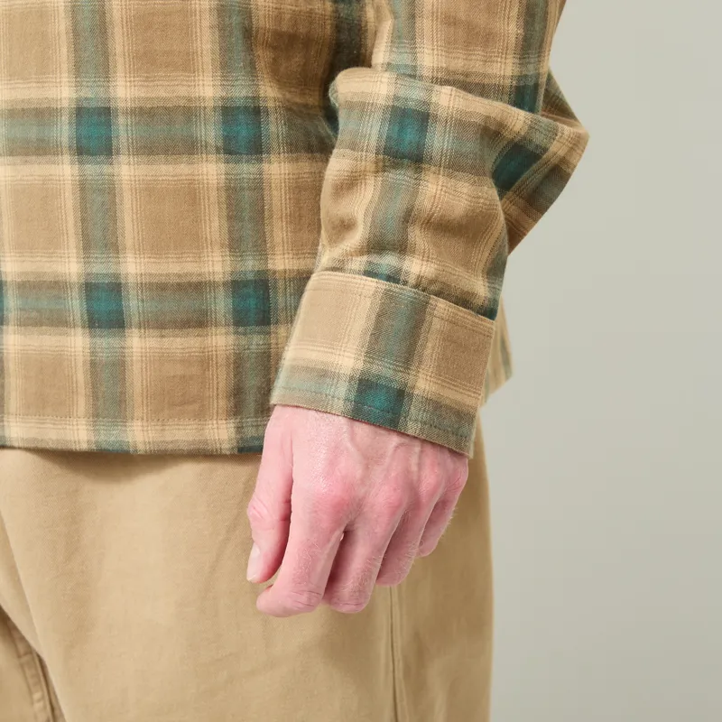 Anerkjendt Akotto Flannel Check Shirt Hunter Green-6