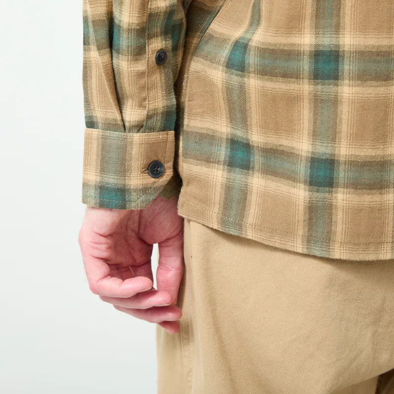 Anerkjendt Akotto Flannel Check Shirt Hunter Green-7