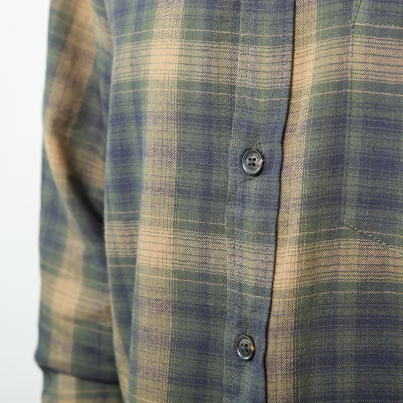 Anerkjendt Akotto Flannel Check Shirt Forest Night-5