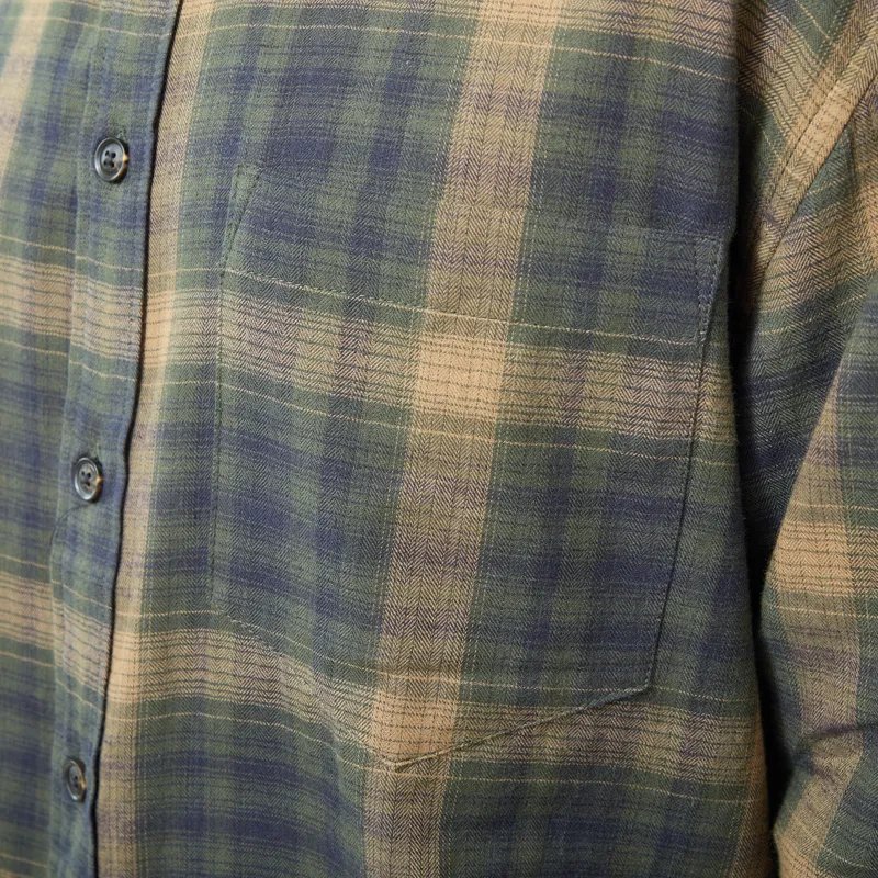 Anerkjendt Akotto Flannel Check Shirt Forest Night-4