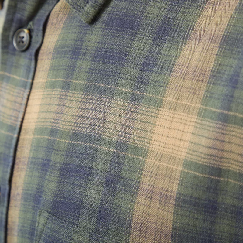 Anerkjendt Akotto Flannel Check Shirt Forest Night-6
