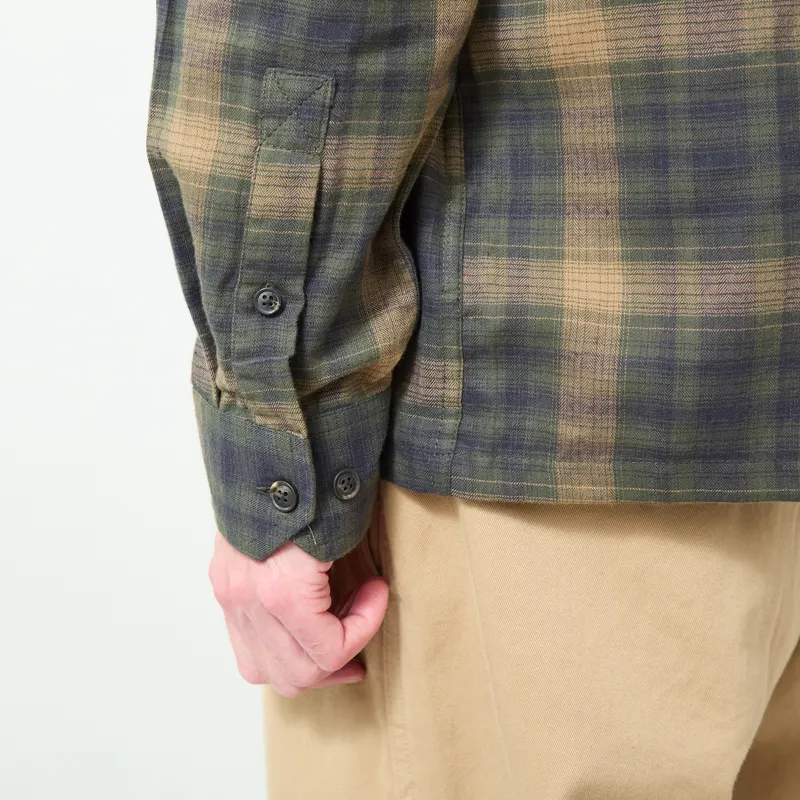 Anerkjendt Akotto Flannel Check Shirt Forest Night-7