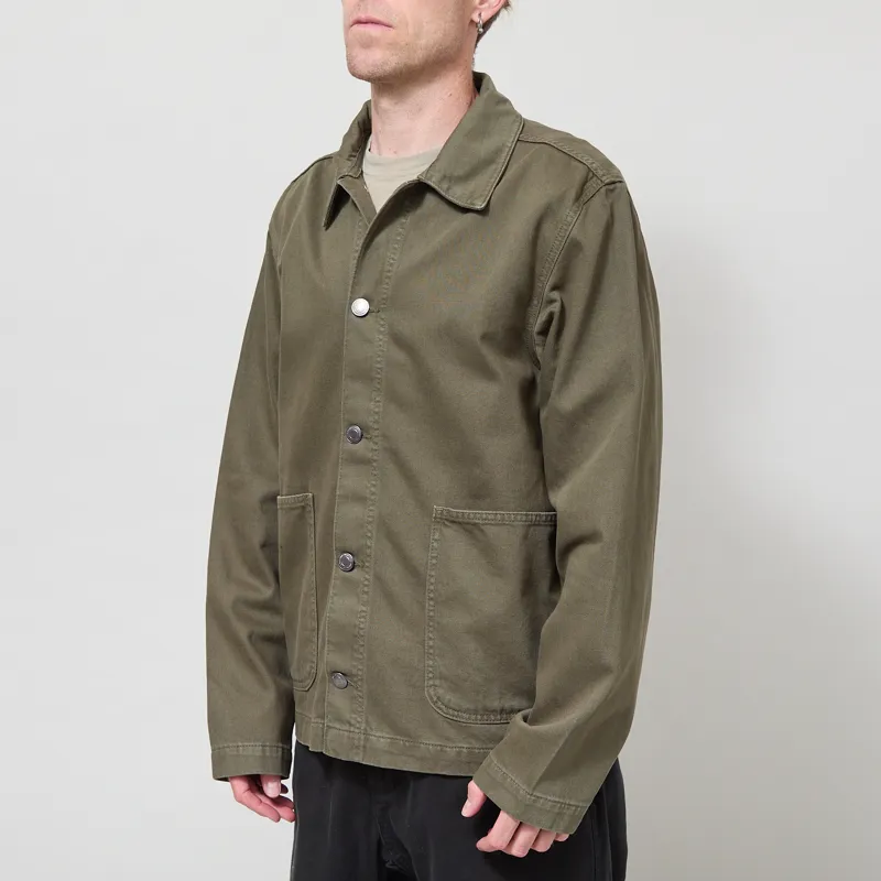 Anerkjendt Akozzy Twill Overshirt Forest Night-1