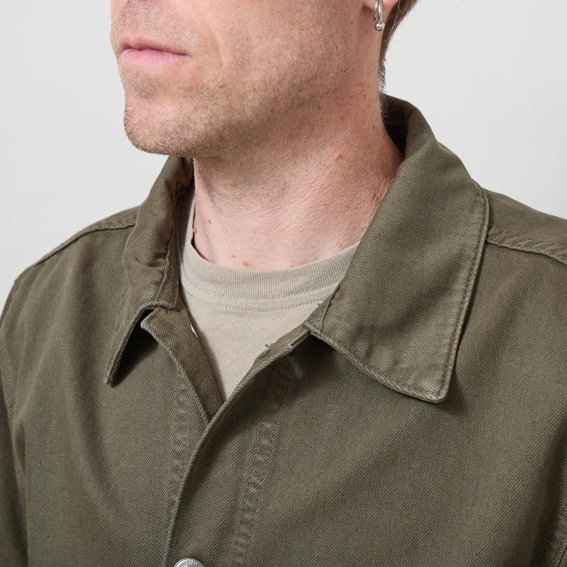 Anerkjendt Akozzy Twill Overshirt Forest Night-3