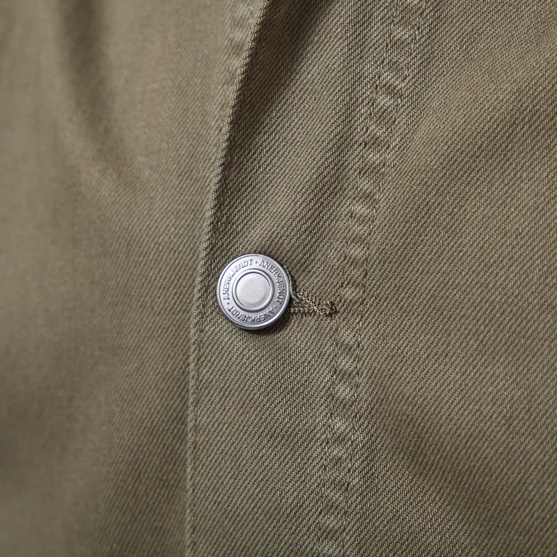 Anerkjendt Akozzy Twill Overshirt Forest Night-5