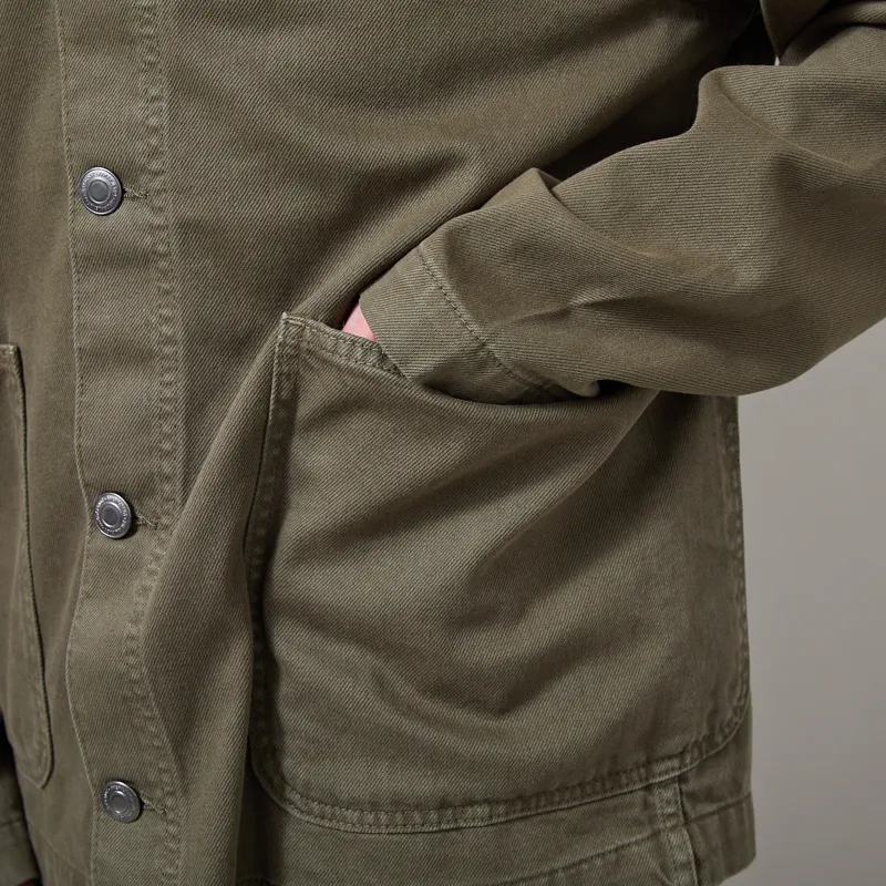 Anerkjendt Akozzy Twill Overshirt Forest Night-7