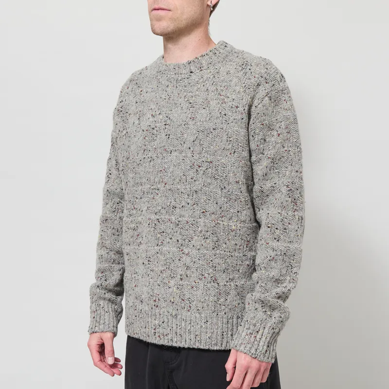 Anerkjendt Aksinus Heavy Wool Knit Medium Grey Mel-1