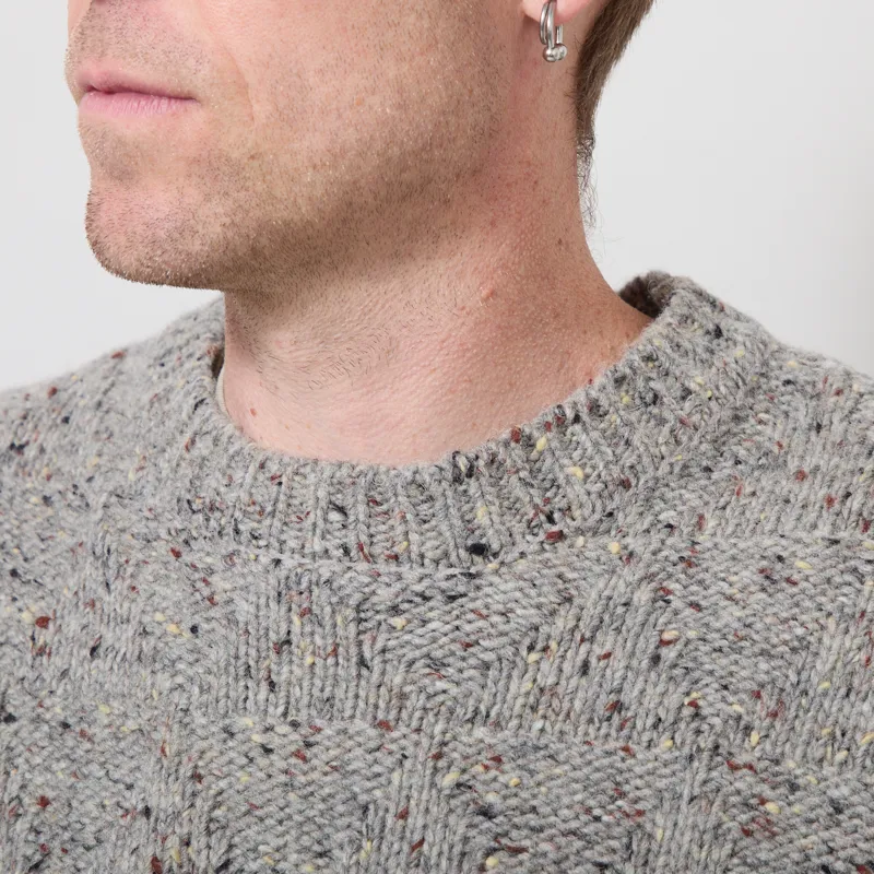 Anerkjendt Aksinus Heavy Wool Knit Medium Grey Mel-3
