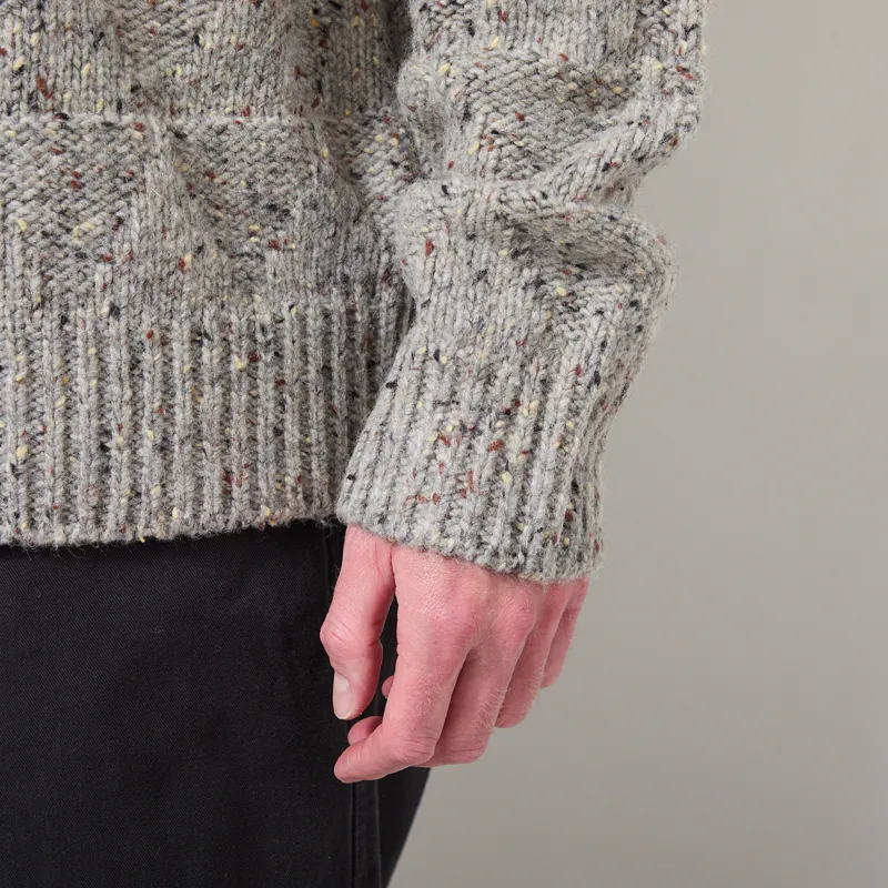 Anerkjendt Aksinus Heavy Wool Knit Medium Grey Mel-4