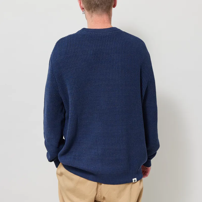 Anerkjendt Aksinus Cotton Knit Jumper Estate Blue-3
