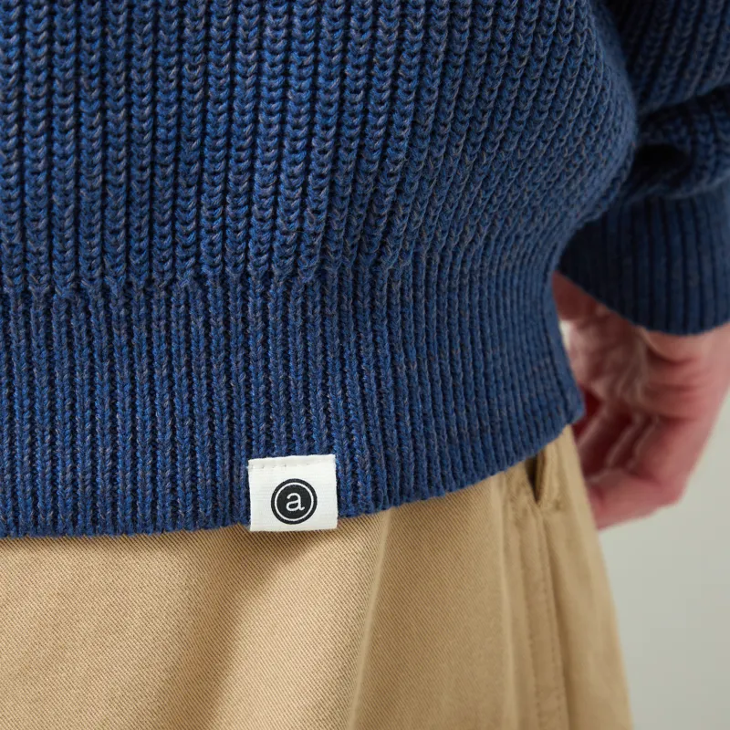 Anerkjendt Aksinus Cotton Knit Jumper Estate Blue-7