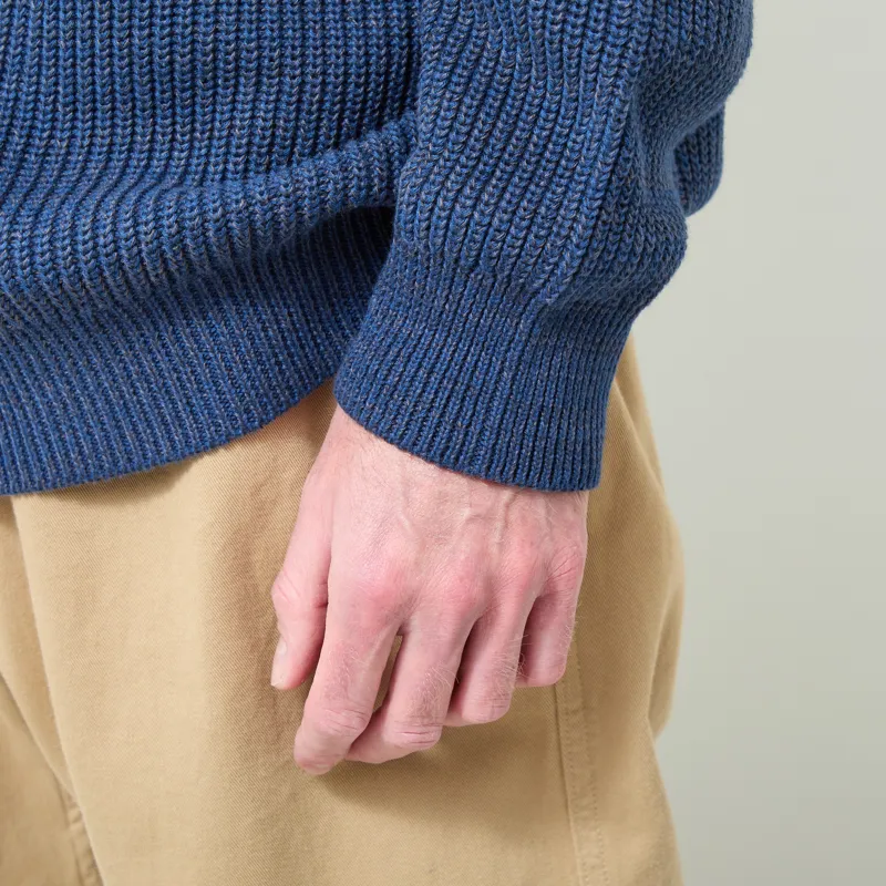 Anerkjendt Aksinus Cotton Knit Jumper Estate Blue-6