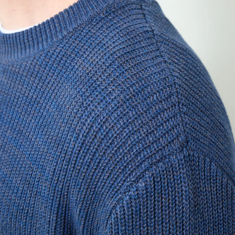 Anerkjendt Aksinus Cotton Knit Jumper Estate Blue-5