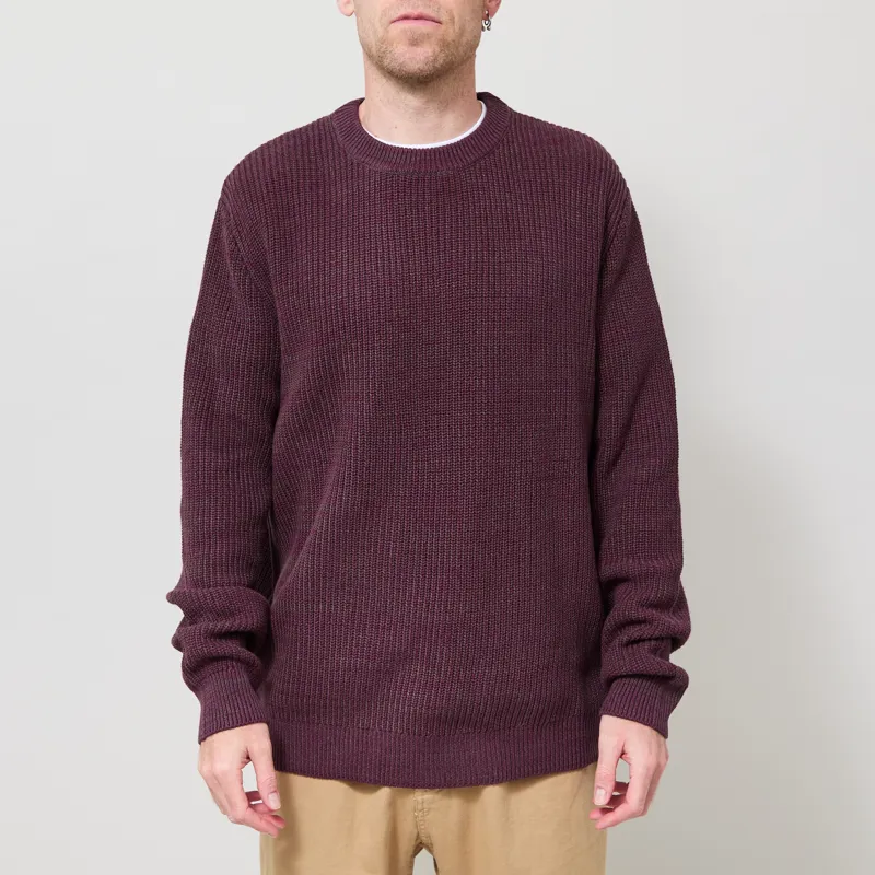 Anerkjendt Aksinus Cotton Knit Jumper Vineyard Wine