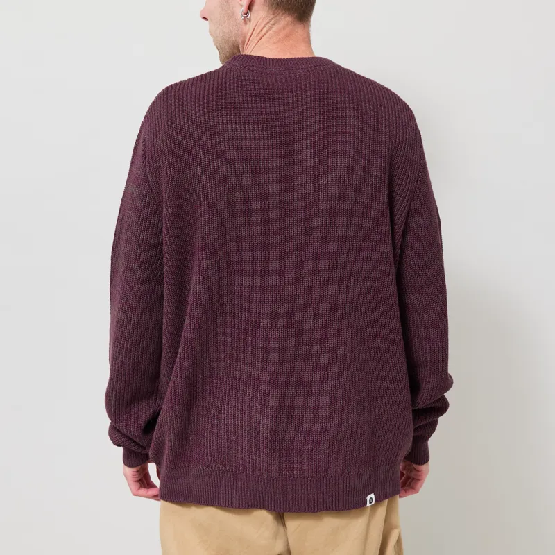 Anerkjendt Aksinus Cotton Knit Jumper Vineyard Wine-2